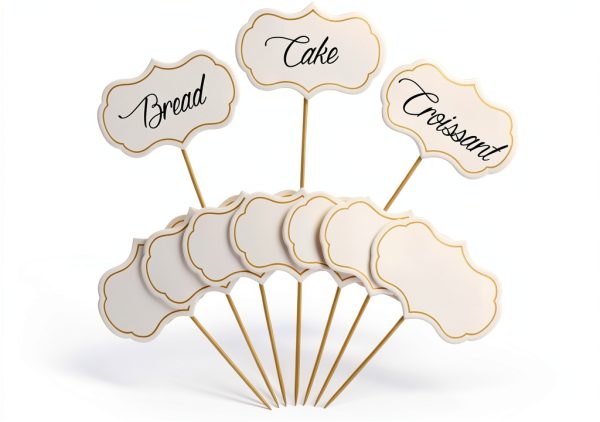 Funactu Cheese Markers Premium Bamboo DIY Food Labels Party-0