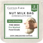 Cotton Farm Nut Milk Bag 14x14 Natural Beige-0