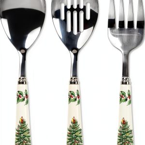 Spode Christmas Tree Cutlery Set Porcelain Stainless Steel-0