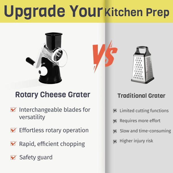 X Home Cheese Grater Stainless Steel Dishwasher Safe Blades-1