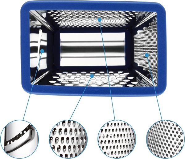 Spring Chef 4-Sided Stainless Steel Cheese Grater-8