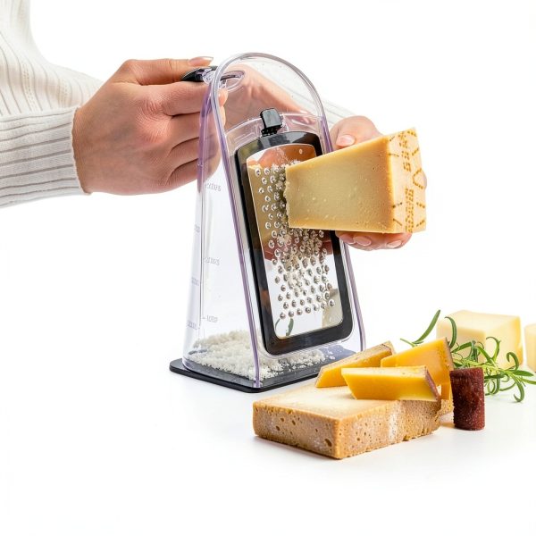 Joined Cheese Grater Plastic Stainless Steel Dishwasher Safe-3