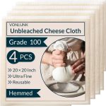 VONLUNK Cheesecloth Unbleached Cotton Kitchen Strainer-0