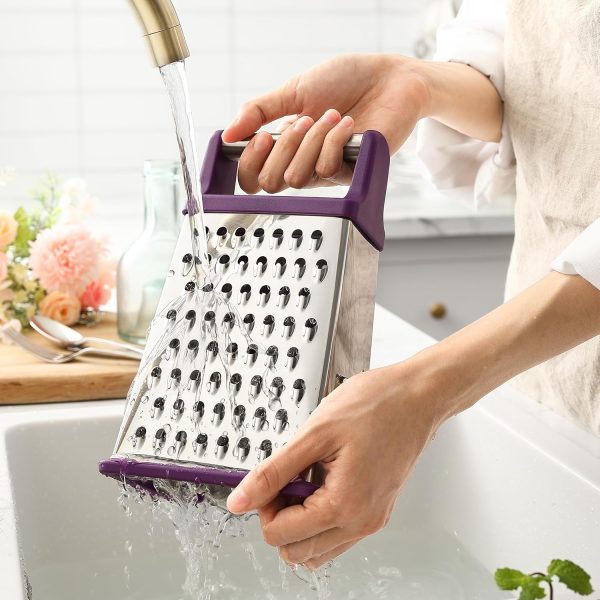 Spring Chef 4-Sided Cheese Grater Stainless Steel Kitchen-8