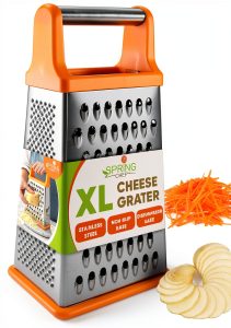 Spring Chef Cheese Grater Stainless Steel 4 Sided Kitchen-0