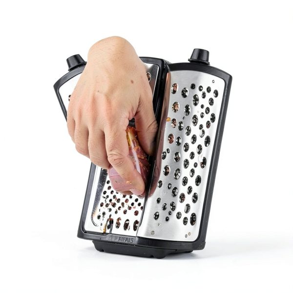Joined Cheese Grater Plastic Stainless Steel Dishwasher Safe-1