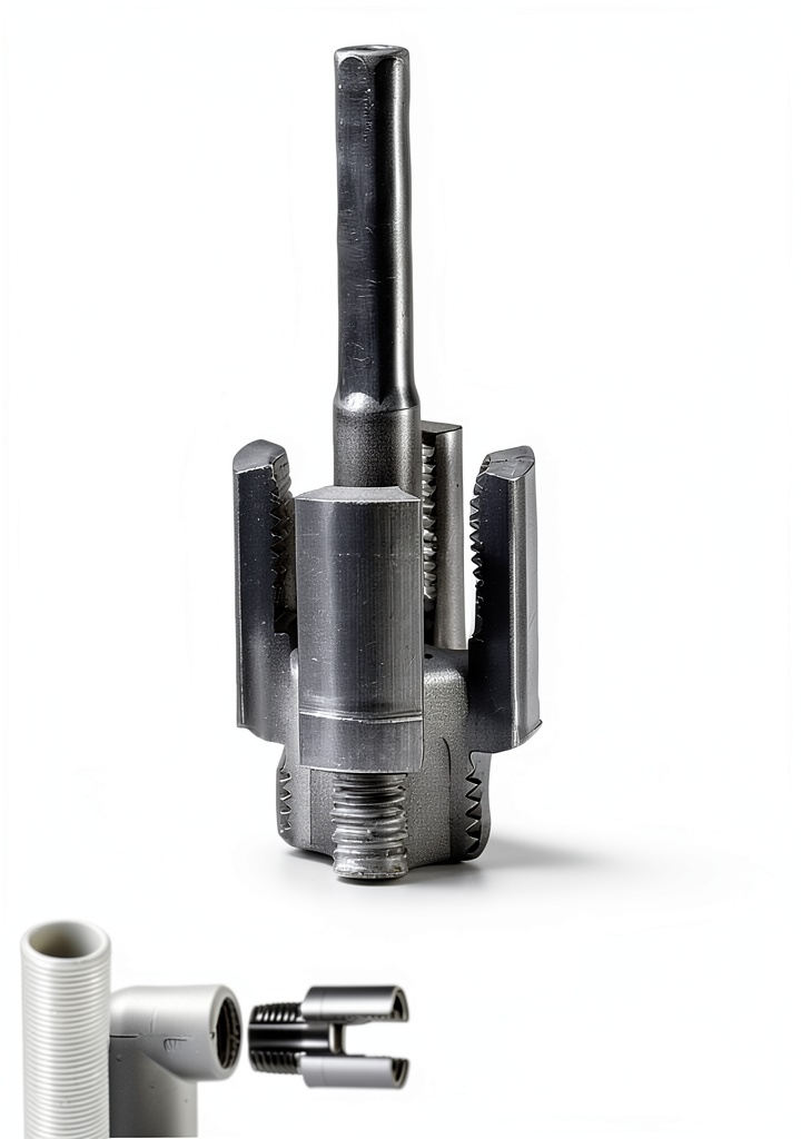 Installing AsurnameA Pipe Threading Tool Chromium Steel Universal on a wooden desk