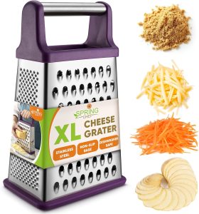 Spring Chef 4-Sided Cheese Grater Stainless Steel Kitchen-0