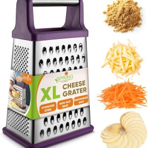 Spring Chef 4-Sided Cheese Grater Stainless Steel Kitchen-0