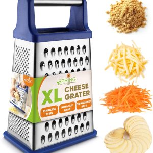 Spring Chef 4-Sided Stainless Steel Cheese Grater-0