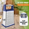 Spring Chef 4-Sided Stainless Steel Cheese Grater-3