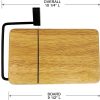 Prodyne Beechwood Cheese Slicer Manual Stainless Steel Wire-2