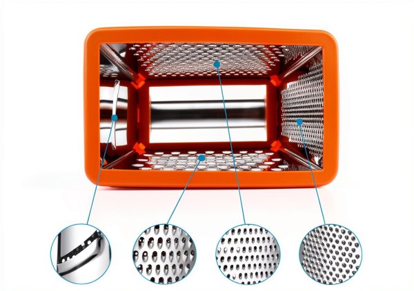Spring Chef Cheese Grater Stainless Steel 4 Sided Kitchen-8