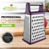 Spring Chef 4-Sided Cheese Grater Stainless Steel Kitchen-1