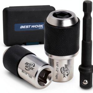 Adjustable Tap Socket Set Bestwork Chrome Steel-0