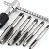 Mesee Metric Thread Tap Set Powder Coated T‑Handle 5pcs HSS-0
