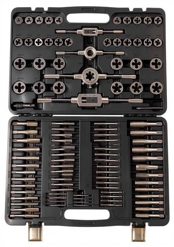 VEVOR Tap and Die Set 110PC Metric Hardened Steel with Portable Case-0