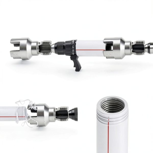 HQR Pipe Threader Set PT1234 Silver 2‑Piece Alloy Steel 1/2 & 3/4 Inch-6