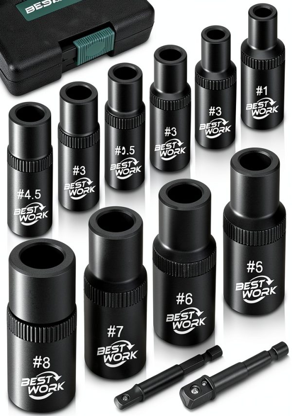 Tap Driver Socket Set Bestwork BS2220 Black Chrome Vanadium Steel-0
