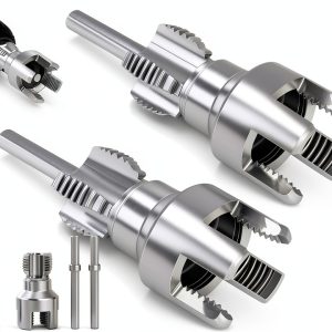 HQR Pipe Threader Set PT1234 Silver 2‑Piece Alloy Steel 1/2 & 3/4 Inch-0
