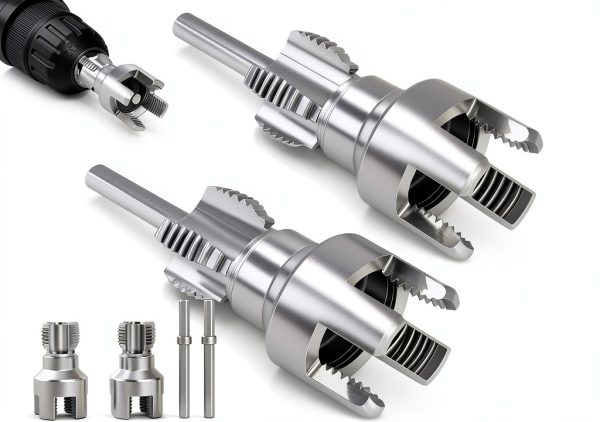 HQR Pipe Threader Set PT1234 Silver 2‑Piece Alloy Steel 1/2 & 3/4 Inch-0