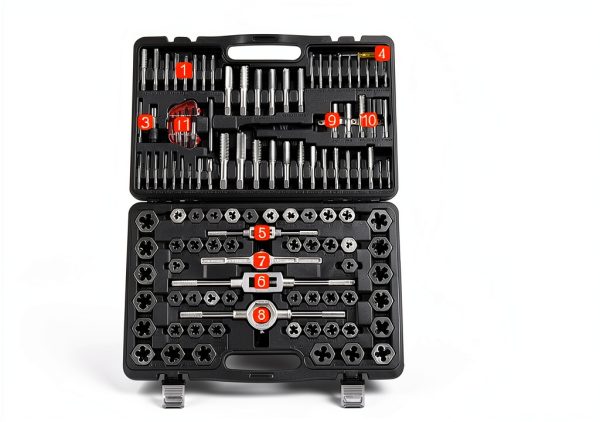 VEVOR 116-Piece Tap and Die Set Hardened Steel Precision Tool Kit-3