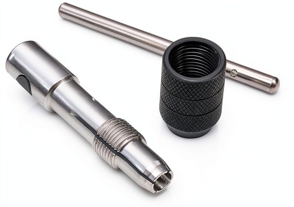 Mesee Metric Thread Tap Set Powder Coated T‑Handle 5pcs HSS-8