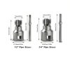 HQR Pipe Threader Set PT1234 Silver 2‑Piece Alloy Steel 1/2 & 3/4 Inch-1