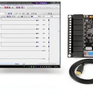 PLC Programmable Logic Controller 12DC Inputs, 8 Relay Outputs, 24VDC, USB Interface, Power Supply-0